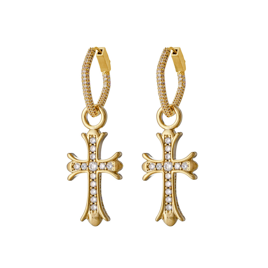 Серьги The Cross is Chrome Earrings - Gold LA CONCEPTION DE SAFINA ANTONINA фото 1