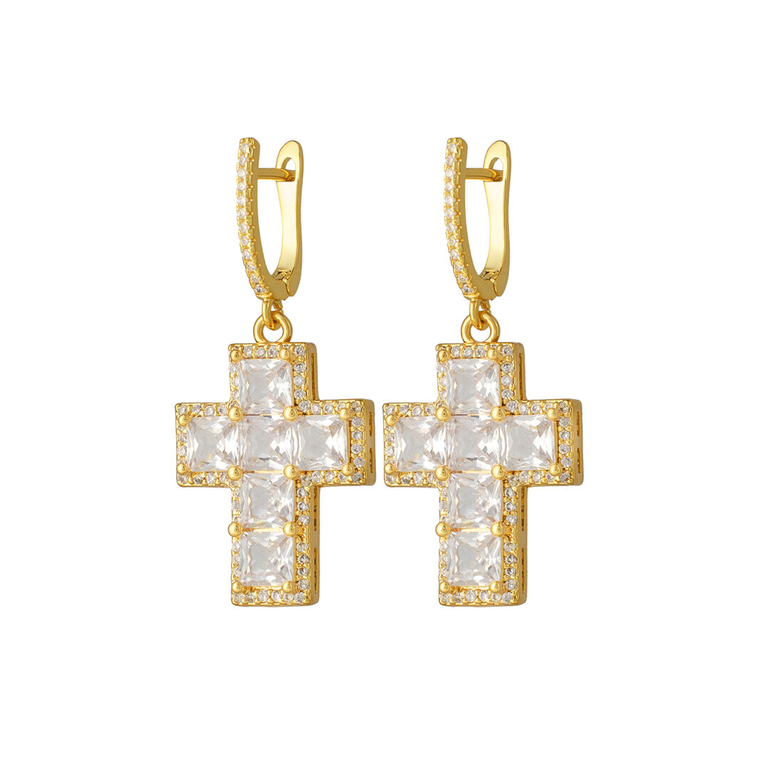 Серьги Golden Square Earrings LA CONCEPTION DE SAFINA ANTONINA фото 1