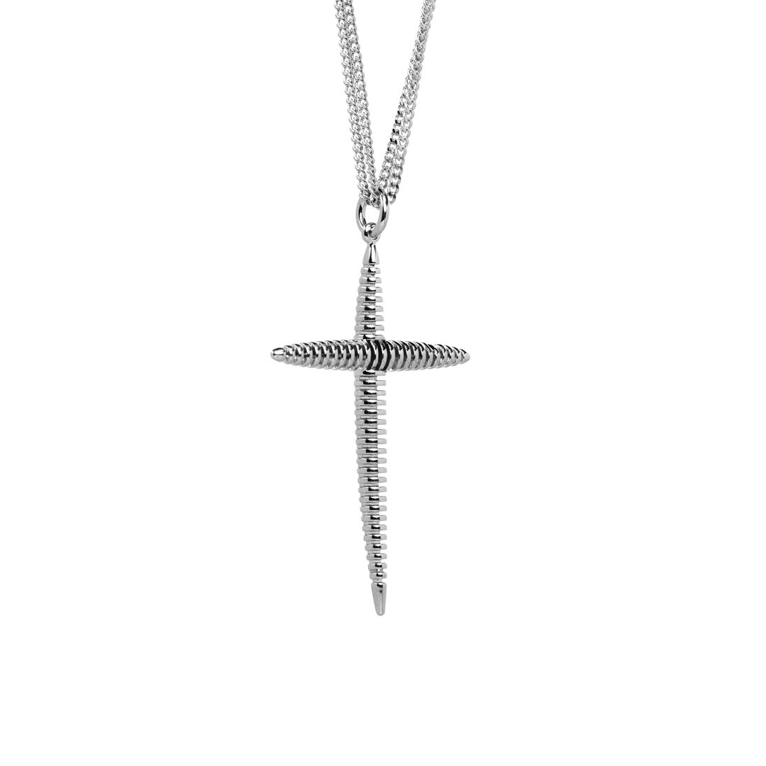 Колье Silver Futuristic Cross With Chain FREE FORM фото 1