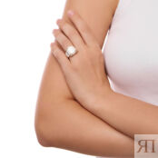 Кольцо White Signet Ring With A Heart FREE FORM фото 2