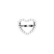 Кольцо Silver Heart Ring With A Pearl Necklace FREE FORM фото 3