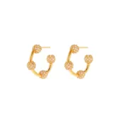 Серьги Mini Orbital Ring Earrings - Gold VIVA LA VIKA фото 1