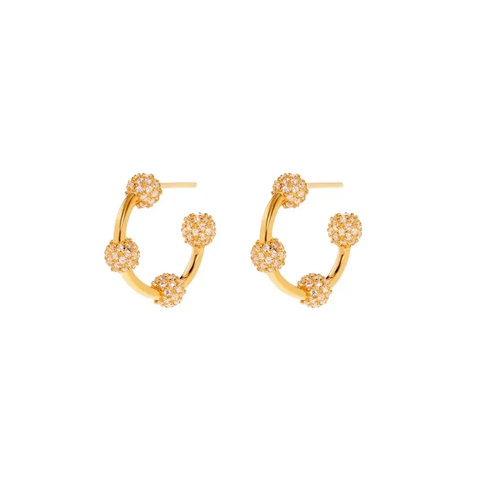 Серьги Mini Orbital Ring Earrings - Gold VIVA LA VIKA фото 1