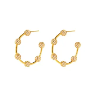 Серьги Big Orbital Ring Earrings - Gold VIVA LA VIKA