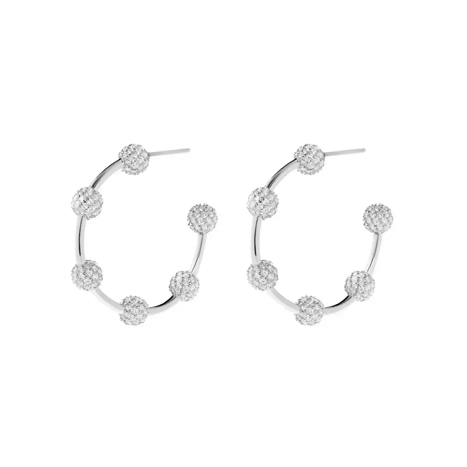 Серьги Big Orbital Ring Earrings - Silver VIVA LA VIKA фото 1