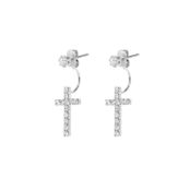 Серьги The Floating Cross Earrings BLING BLING фото 1