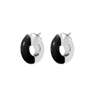 Серьги Silver Ethnic Earrings - Black PLAIN STUDIO