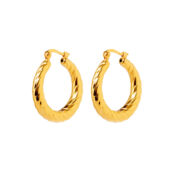 Серьги Patterned Hoop Earrings PLAIN STUDIO фото 1