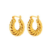 Серьги Gold Basket Earrings PLAIN STUDIO фото 1