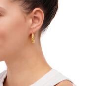 Серьги Gold Basket Earrings PLAIN STUDIO фото 3