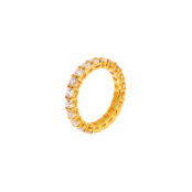 Кольцо Round Crystal Ring - Gold BLING BLING фото 1