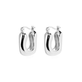 Серьги Silver Curly Hoops Earrings PLAIN STUDIO