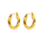 Серьги Gold Thin Twisted Earrings PLAIN STUDIO фото 1