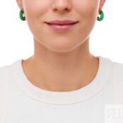 Серьги Gold Ethnic Earrings - Green PLAIN STUDIO фото 2