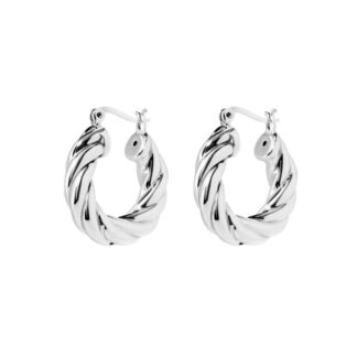 Серьги Silver Rope Earrings PLAIN STUDIO