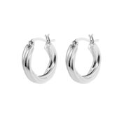 Серьги Silver Thin Twisted Earrings PLAIN STUDIO фото 1