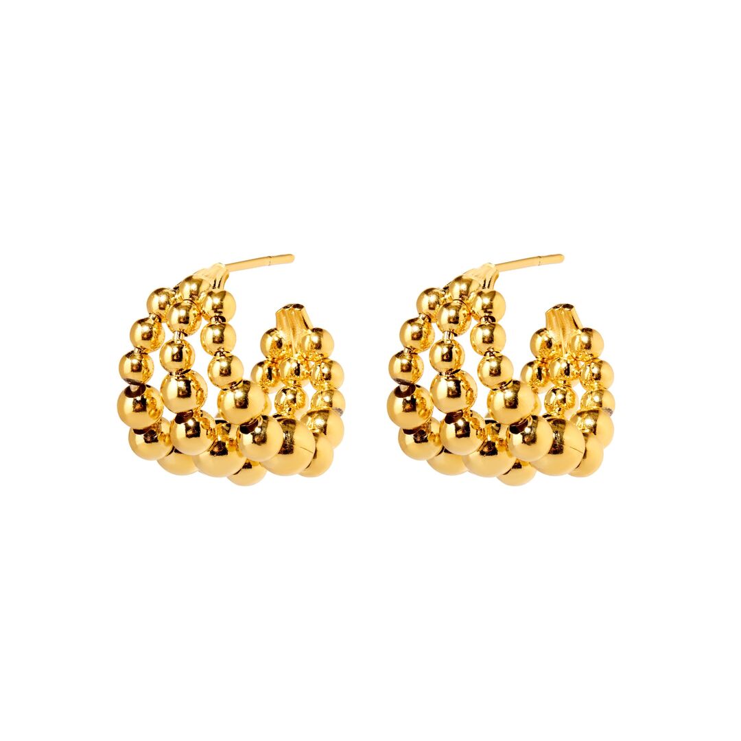 Серьги Wide Balls Earrings - Gold MYSTIQUE MIRAGE фото 1