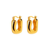 Серьги Gold Curly Hoops Earrings PLAIN STUDIO фото 1