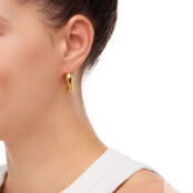 Серьги Gold Curly Hoops Earrings PLAIN STUDIO фото 3