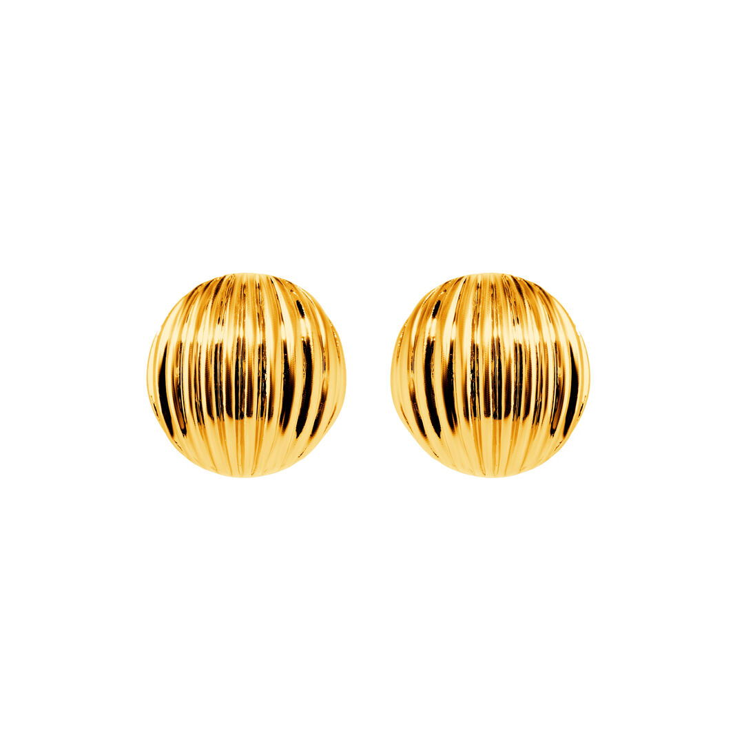 Серьги Round Shell Earrings – Gold PLAIN STUDIO фото 1