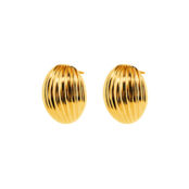 Серьги Round Shell Earrings – Gold PLAIN STUDIO фото 3