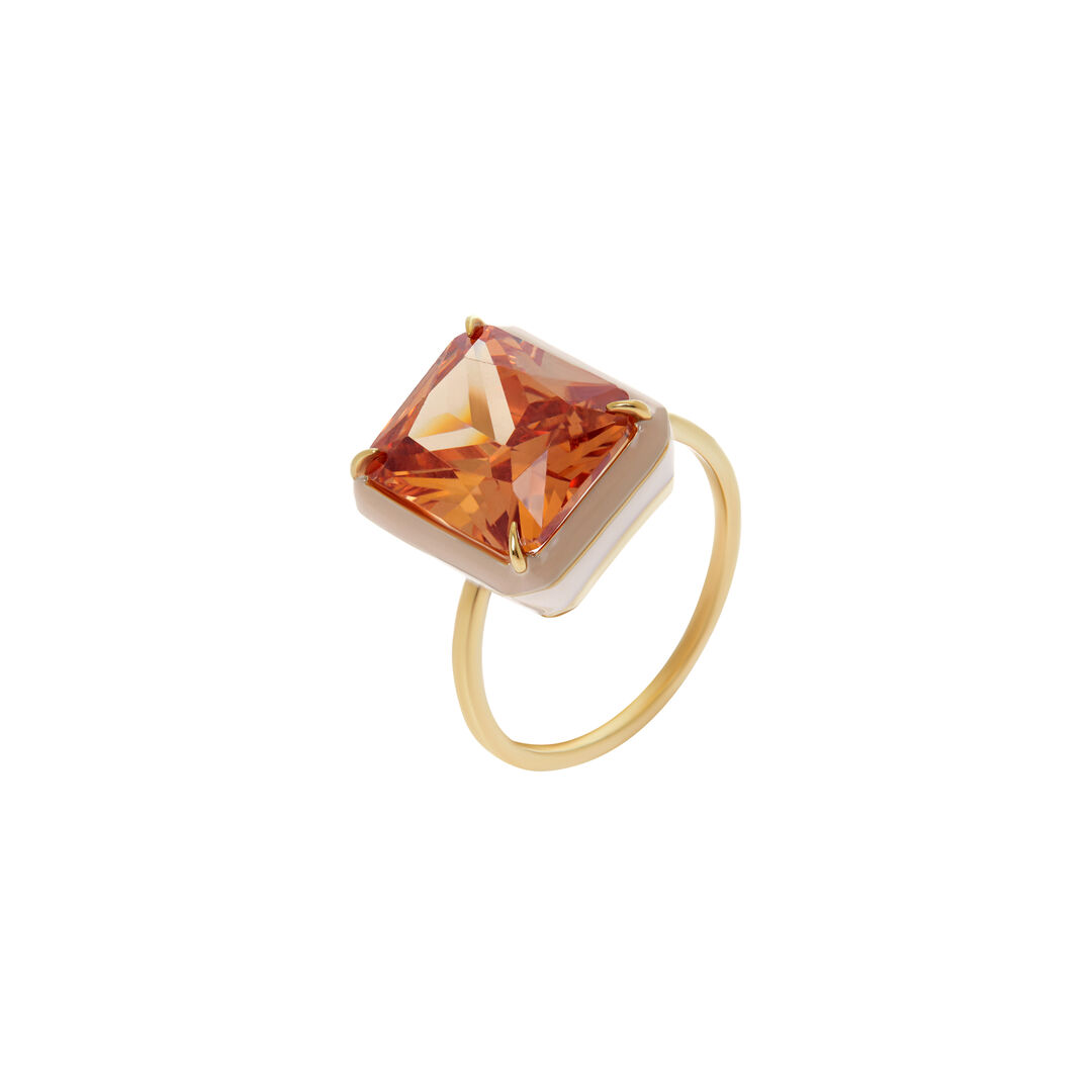 Кольцо Square Macaroon Ring – Caramel VIVA LA VIKA фото 1