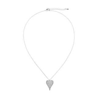 Колье Silver Necklace With Textured Heart FREE FORM