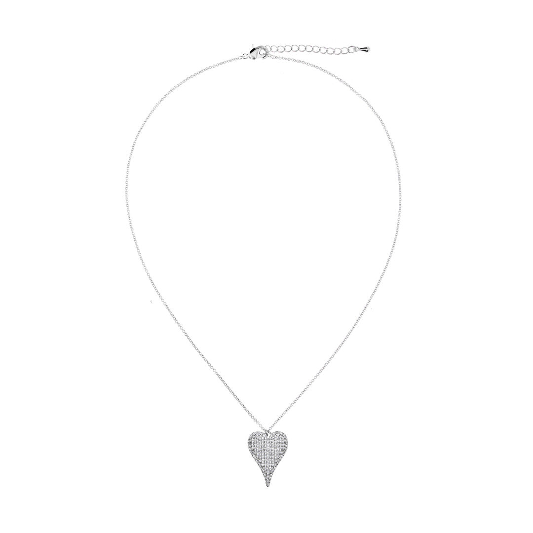 Колье Silver Necklace With Textured Heart FREE FORM фото 1