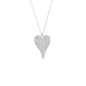 Колье Silver Necklace With Textured Heart FREE FORM фото 3