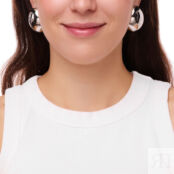 Серьги Silver Voluminous Round Earrings FREE FORM фото 2