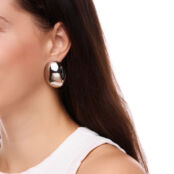 Серьги Silver Voluminous Round Earrings FREE FORM фото 3