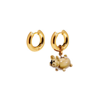Серьги Favorite Fluffy Gold Earrings - Dog HOLLY JUNE