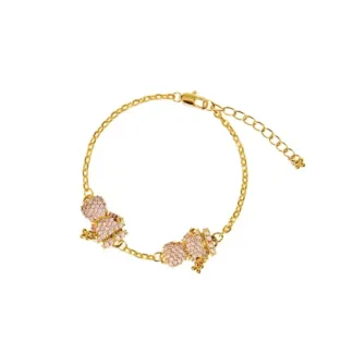 Браслет Gold Precious Bracelet Two Girls - Pink VIVA LA VIKA