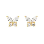 Серьги Crystal Butterfly Earrings - Gold BY DEBORAH GARDNER фото 1