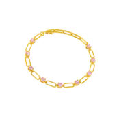 Браслет Amazing Gold Circle Bracelet - Pink VIVA LA VIKA фото 1