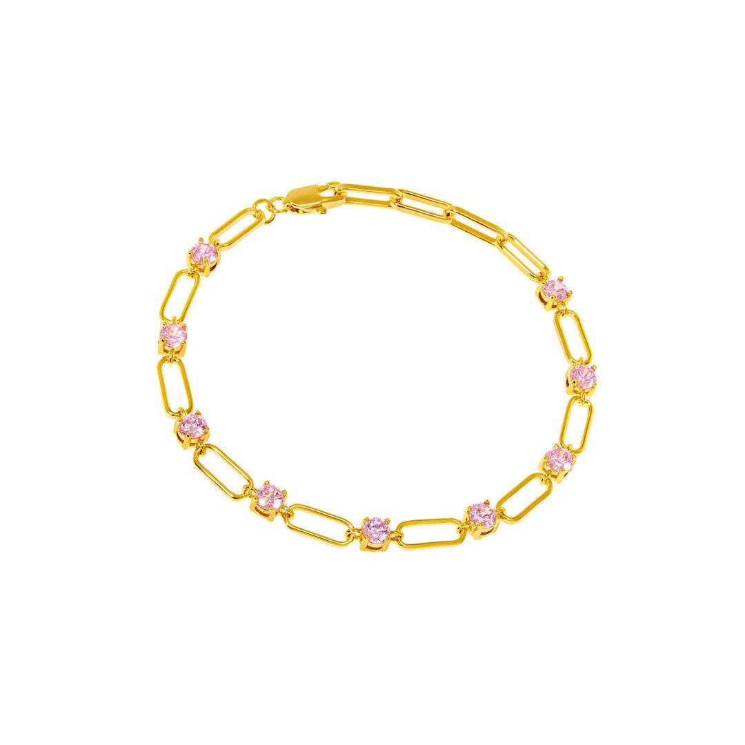 Браслет Amazing Gold Circle Bracelet - Pink VIVA LA VIKA фото 1