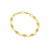 Браслет Amazing Gold Heart Bracelet - Pink VIVA LA VIKA фото 1