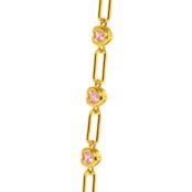 Браслет Amazing Gold Heart Bracelet - Pink VIVA LA VIKA фото 3