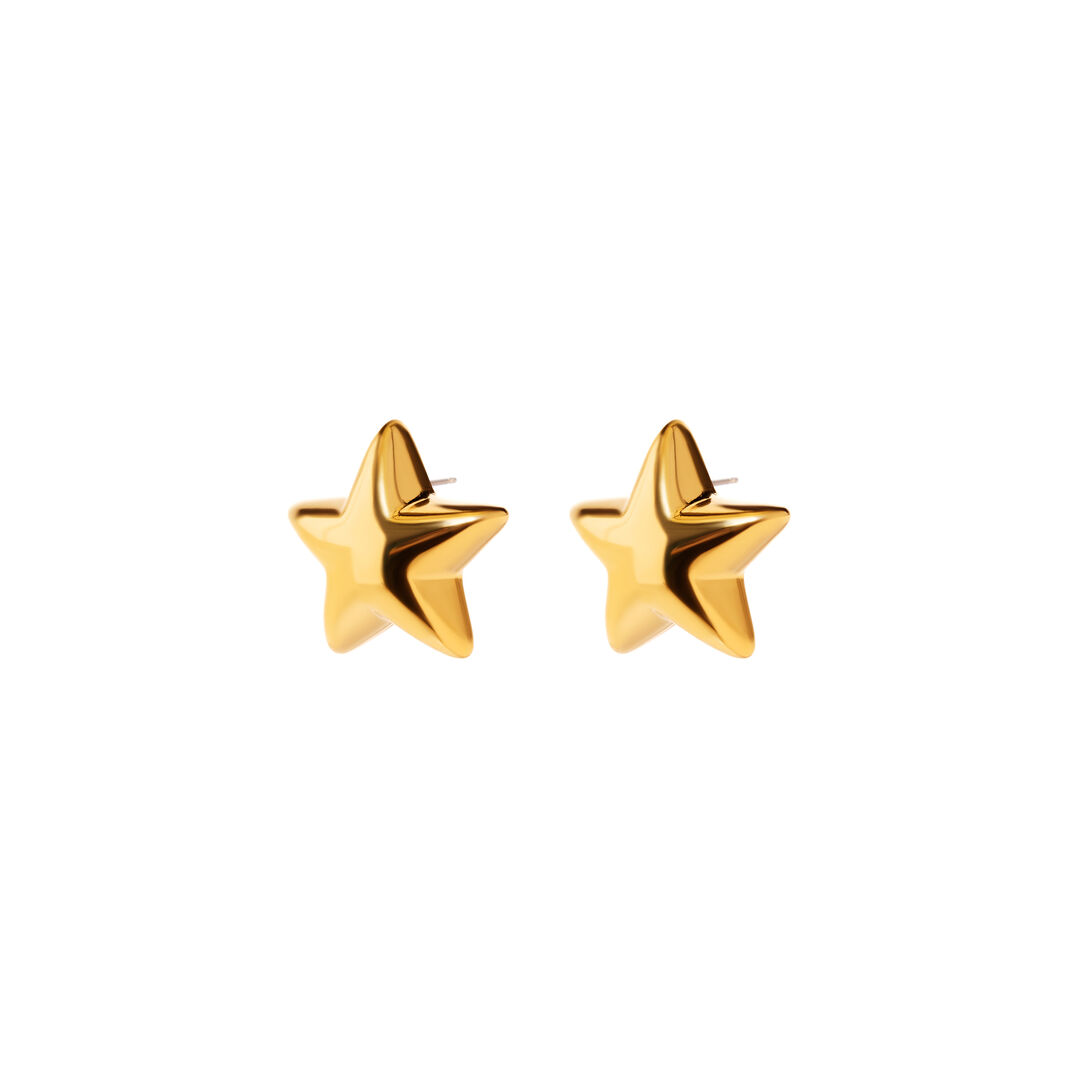 Серьги Golden Star Earrings FREE FORM фото 1