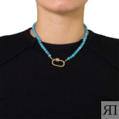 Колье Carabiner Gold Turquoise Necklace HOLLY JUNE фото 2