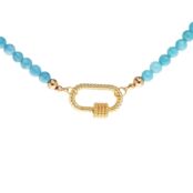 Колье Carabiner Gold Turquoise Necklace HOLLY JUNE фото 3