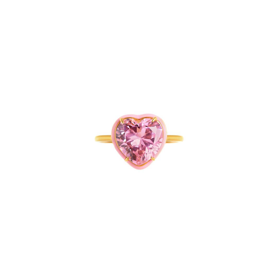 Кольцо Heart Macaroon Ring – Raspberry VIVA LA VIKA фото 1