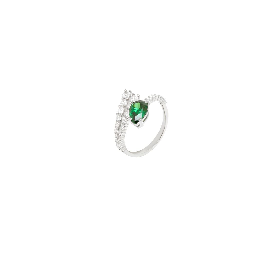 Кольцо Crystal Embrace Ring – Green VIVA LA VIKA фото 1