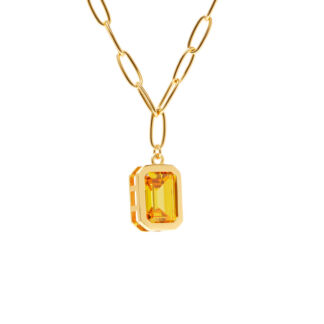 Колье Piped Edge Crystal Necklace – Yellow VIVA LA VIKA