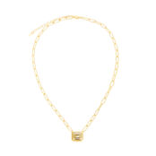 Колье Piped Edge Squere Crystal Necklace – Light Yellow VIVA LA VIKA фото 3