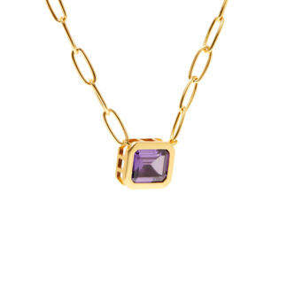 Колье Piped Edge Squere Crystal Necklace – Purple VIVA LA VIKA