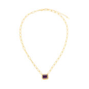 Колье Piped Edge Squere Crystal Necklace – Purple VIVA LA VIKA фото 3