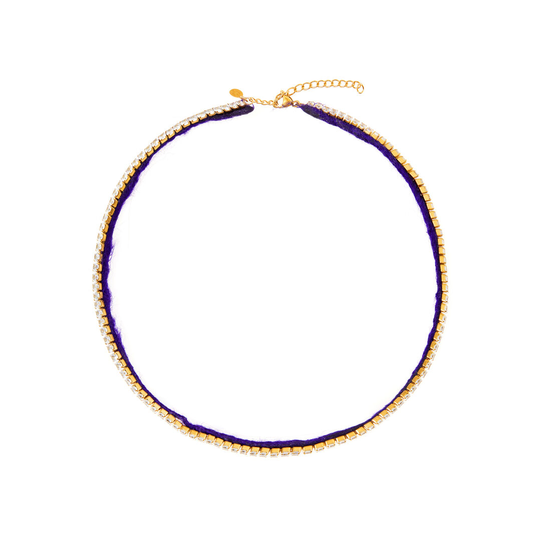 Колье Bollywood Crystal Purple Yarn Necklace HERMINA ATHENS фото 1