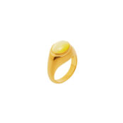 Кольцо Smooth Signet Ring – Yellow VIVA LA VIKA фото 1