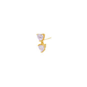 Серьга Double Whisper Heart Stud Earring – Clean WILHELMINA GARCIA фото 1